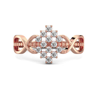 Radiant Mesh Ring-Rose Gold