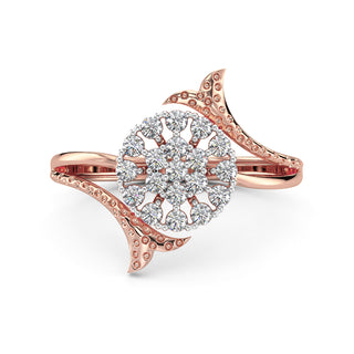 Circular Symphony Diamond Ring-Rose Gold