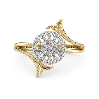 Circular Symphony Diamond Ring-Yellow Gold
