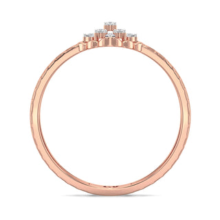 Petite Mesh Diamond Ring-Rose Gold