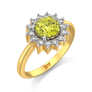 Radiant Yellow Gemstone Ring