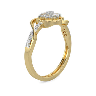Regal Flower Ring-Yellow Gold
