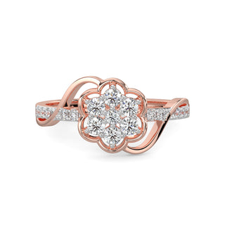 Regal Flower Ring-Rose Gold