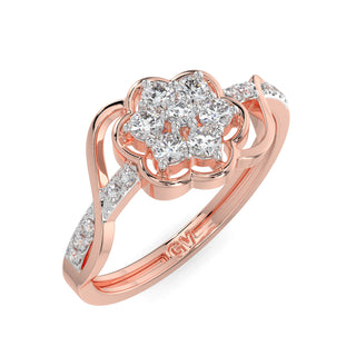 Regal Flower Ring-Rose Gold