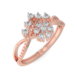 Flower Flame Ring-Rose Gold