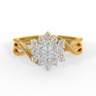 Bloomimg Flower Ring-Yellow Gold