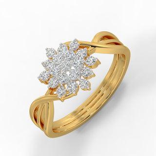 Bloomimg Flower Ring-Yellow Gold