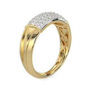 Five Row Diamond Ring-Yellow Gold