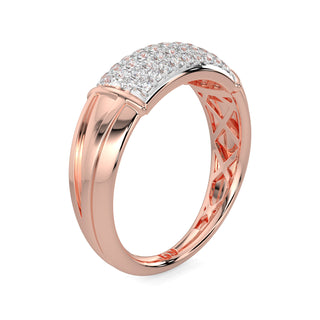Five Row Diamond Ring-Rose Gold