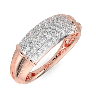 Five Row Diamond Ring-Rose Gold