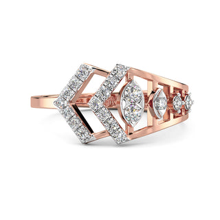 Sunbeam Diamond Band-Rose Gold