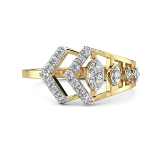 Sunbeam Diamond Band-Yellow Gold