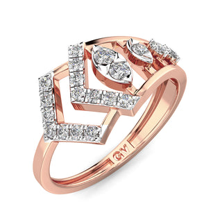 Sunbeam Diamond Band-Rose Gold