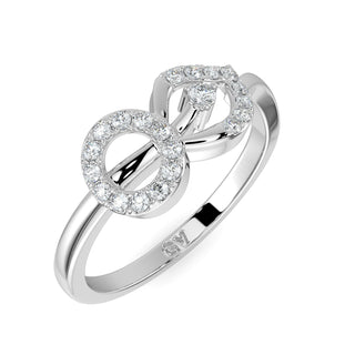 Petal Diamond Ring-White Gold