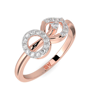 Petal Diamond Ring-Rose Gold