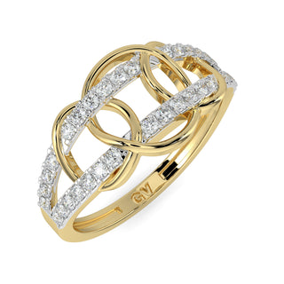 Three Oval Ring-Yellow Gold