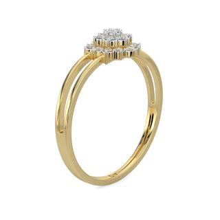Daisy Diamond Ring-Yellow Gold