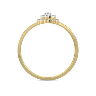 Daisy Diamond Ring-Yellow Gold