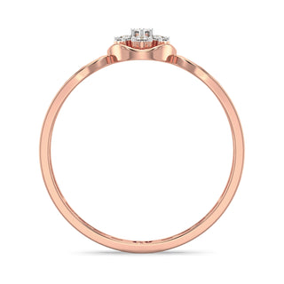 Subtle Mesh Diamond Ring-Rose Gold