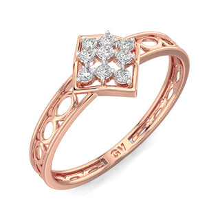 Spark Mesh Diamond Ring-Rose Gold