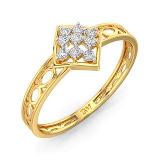 Spark Mesh Diamond Ring-Yellow Gold