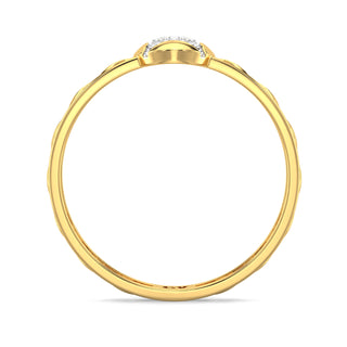 Soft Gleam Mesh Diamond Ring-Yellow Gold