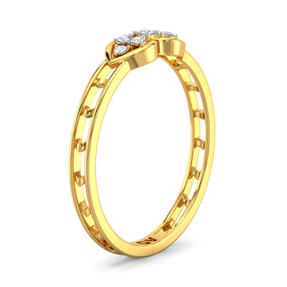 Mirage Mesh Diamond Ring-Yellow Gold