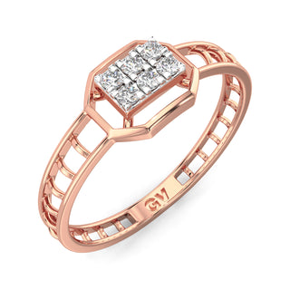 Grace Mesh Diamond Ring-Rose Gold