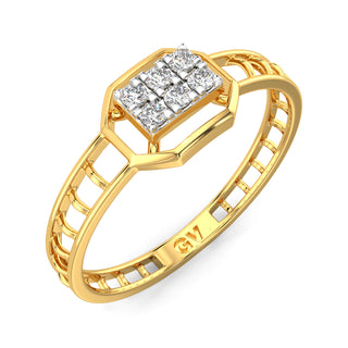 Grace Mesh Diamond Ring-Yellow Gold
