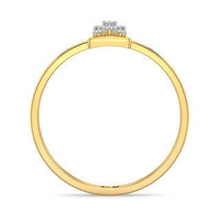 Accent Mesh Diamond Ring-Yellow Gold