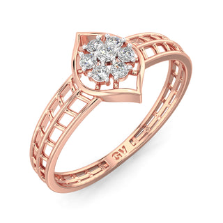Charming Flicker Mesh Diamond Ring-Rose Gold
