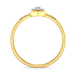Charming Flicker Mesh Diamond Ring-Yellow Gold