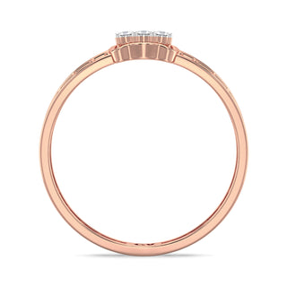 Sleek Squares Mesh Diamond Ring-Rose Gold