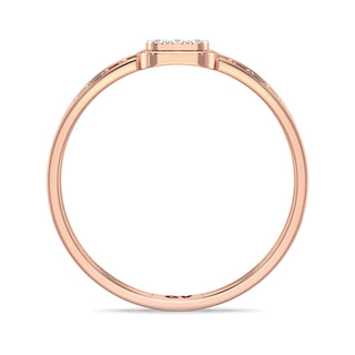 Cubic Sparkle Mesh Diamond Ring-Rose Gold