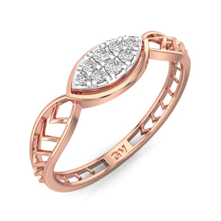 Soft Luster Mesh Diamond Ring-Rose Gold