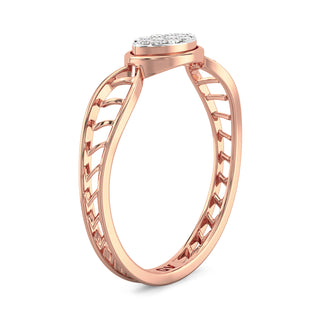 Soft Luster Mesh Diamond Ring-Rose Gold