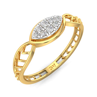 Soft Luster Mesh Diamond Ring-Yellow Gold