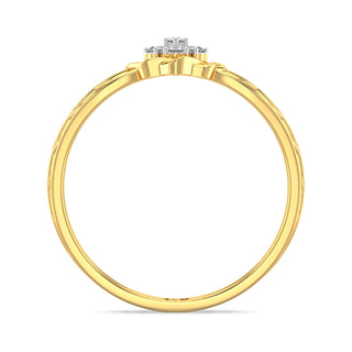 Lush Blossom Mesh Diamond Ring-Yellow Gold