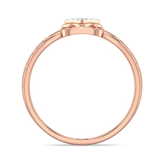 Rhombus Mesh Diamond Ring-Rose Gold