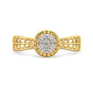 Lily Mesh Diamond Ring-Yellow Gold