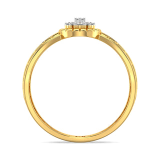 Lily Mesh Diamond Ring-Yellow Gold