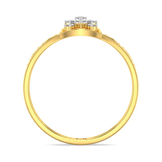 Stellar Net Mesh Diamond Ring-Yellow Gold