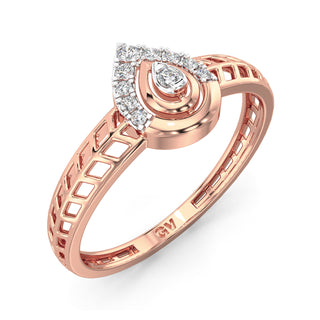 Tiny Radiance Mesh Diamond Ring-Rose Gold