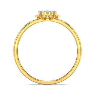 Star Mesh Diamond Ring-Yellow Gold