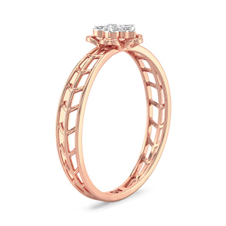 Star Mesh Diamond Ring-Rose Gold