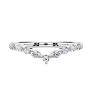 Crown Diamond Band-White Gold