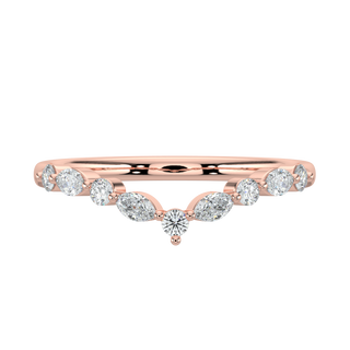 Crown Diamond Band-Rose Gold