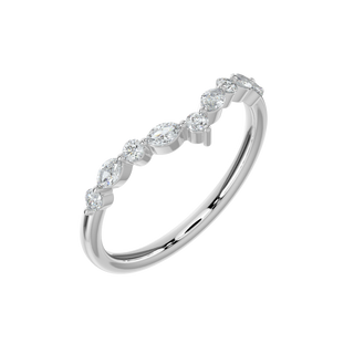 Crown Diamond Band-White Gold