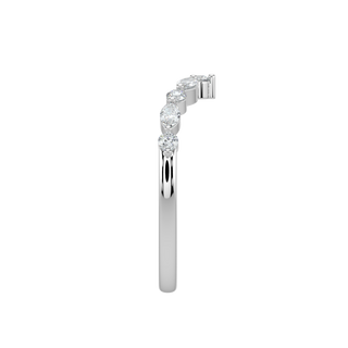 Crown Diamond Band-White Gold