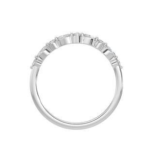 Crown Diamond Band-White Gold